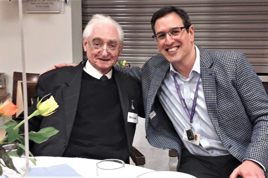 Michael  member of the Memory Way Cafe with Jewish Care Chief Executive Daniel Carmel Brown gallery detail