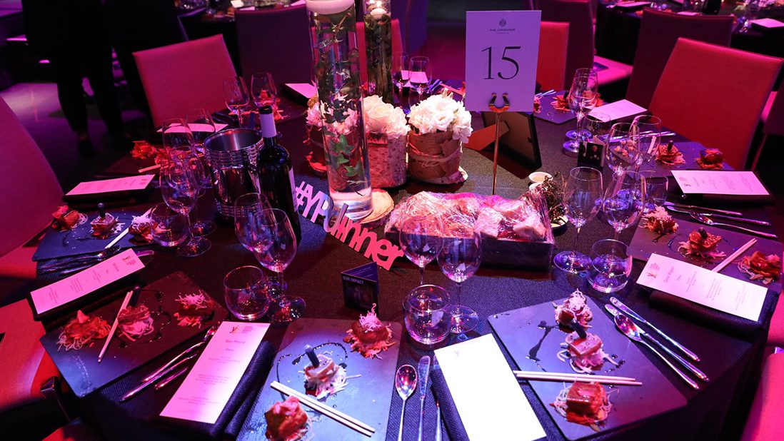 Table at Young Patrons Dinner 2022.