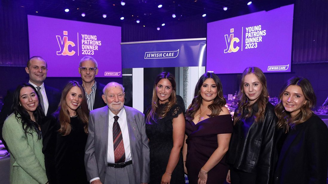 YJC Committe with Jewish Care's Chairman, Jonathan Zenios and Holocaust Survivor Karl Marx BEM.