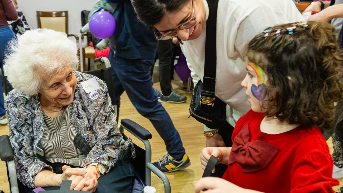 Intgergenerational party at Chanukah