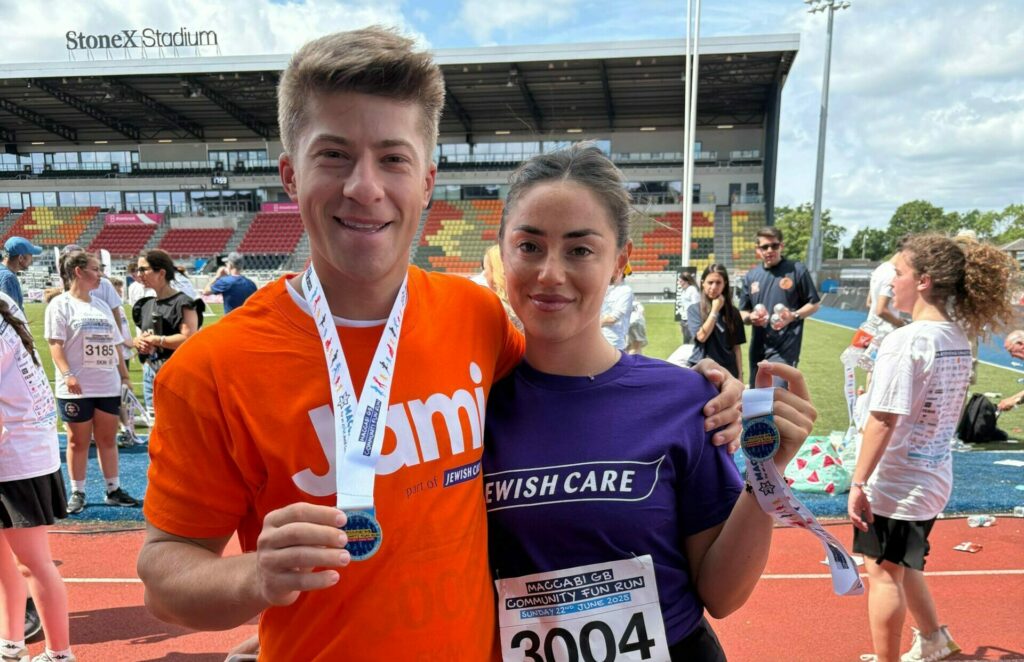 40 Jewish Care and Jami fundraisers led by Chava Heart and Jamie in Maccabi GB Fun Run