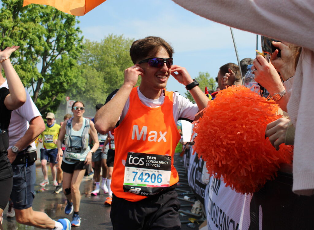 Max Bailey, 18-year-old, running for Jami, part of Jewish Care